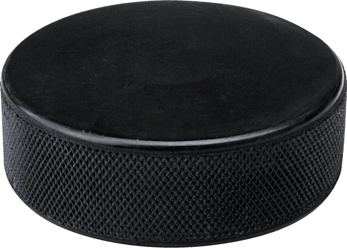 Nijdam ijshockeypuck in blister - zwart - zwart