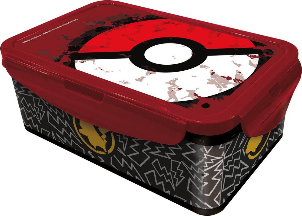 Stor pokémon lunchbox – 1070 ml – ruime broodtrommel voor young adults – herbruikbaar – bpa-vrij – transparant rood