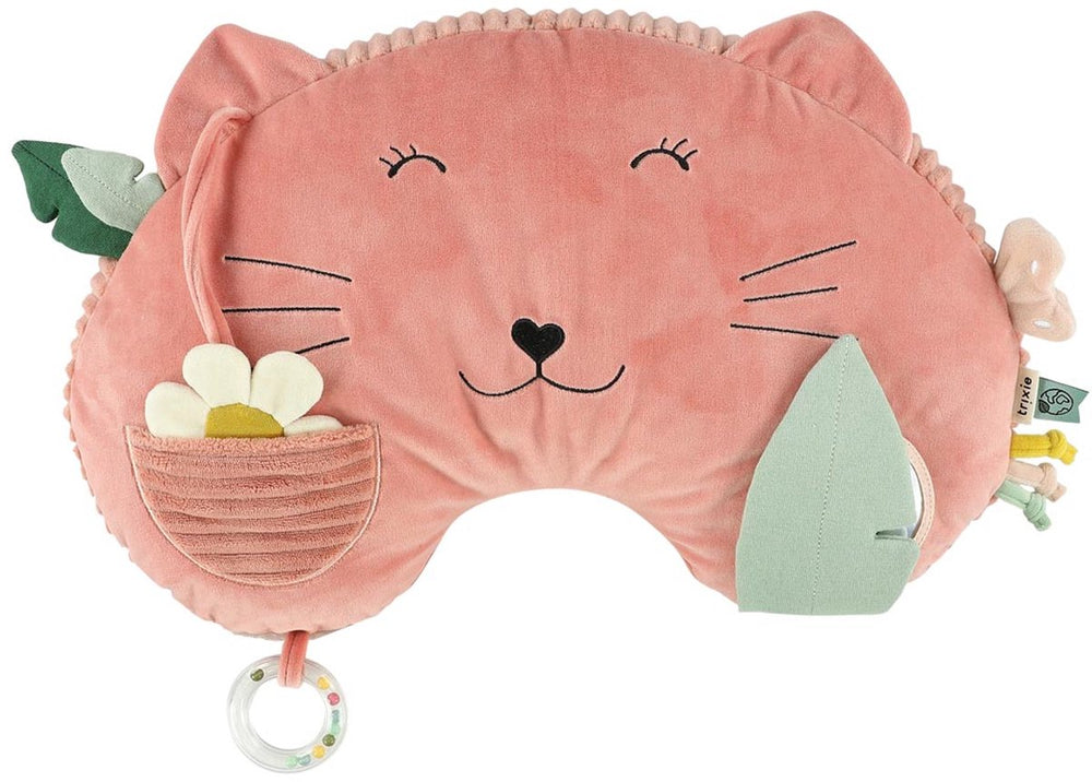 Trixie mrs. cat tummy time kussen – 3m+ – met speelelementen - kat