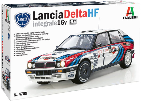 Italeri modelbouwpakket auto - 4709 lancia delta hf integrale 16v car plastic - 1:12 - modelbouw