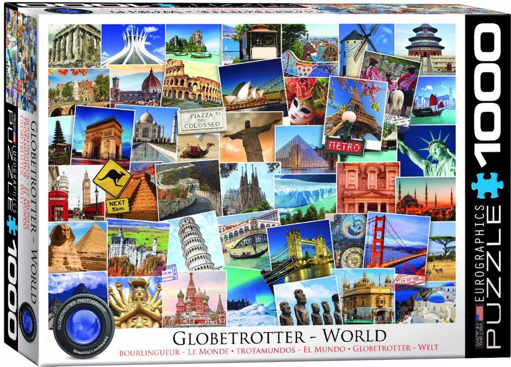 Eurographics - globetrotter world - 1000 stukjes 68×48cm (b×h) - legpuzzel