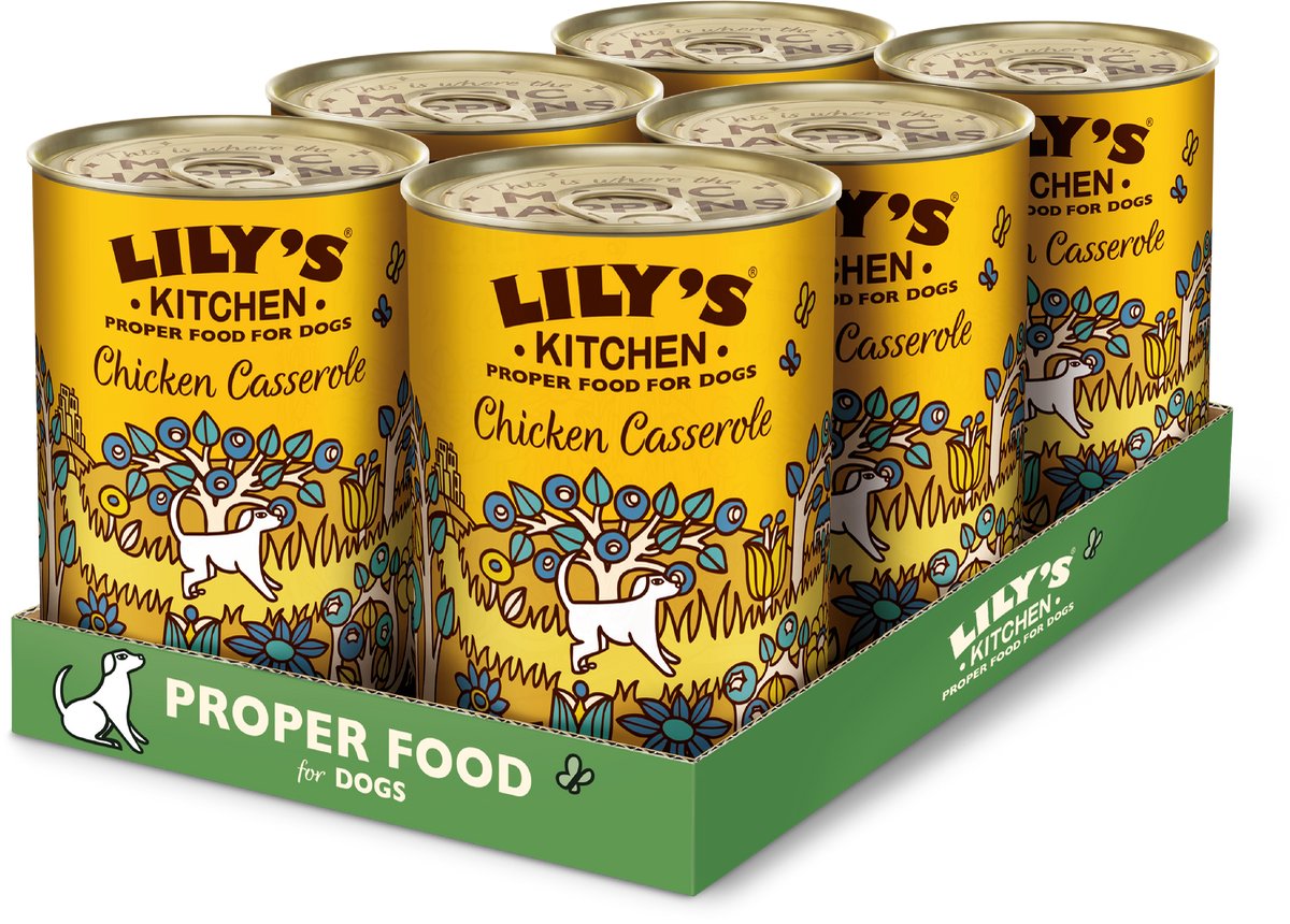 Lily's kitchen - hondenvoer - natvoer - chicken turkey casserole stoofpotje met kip en kalkoen - 6 x 400 g