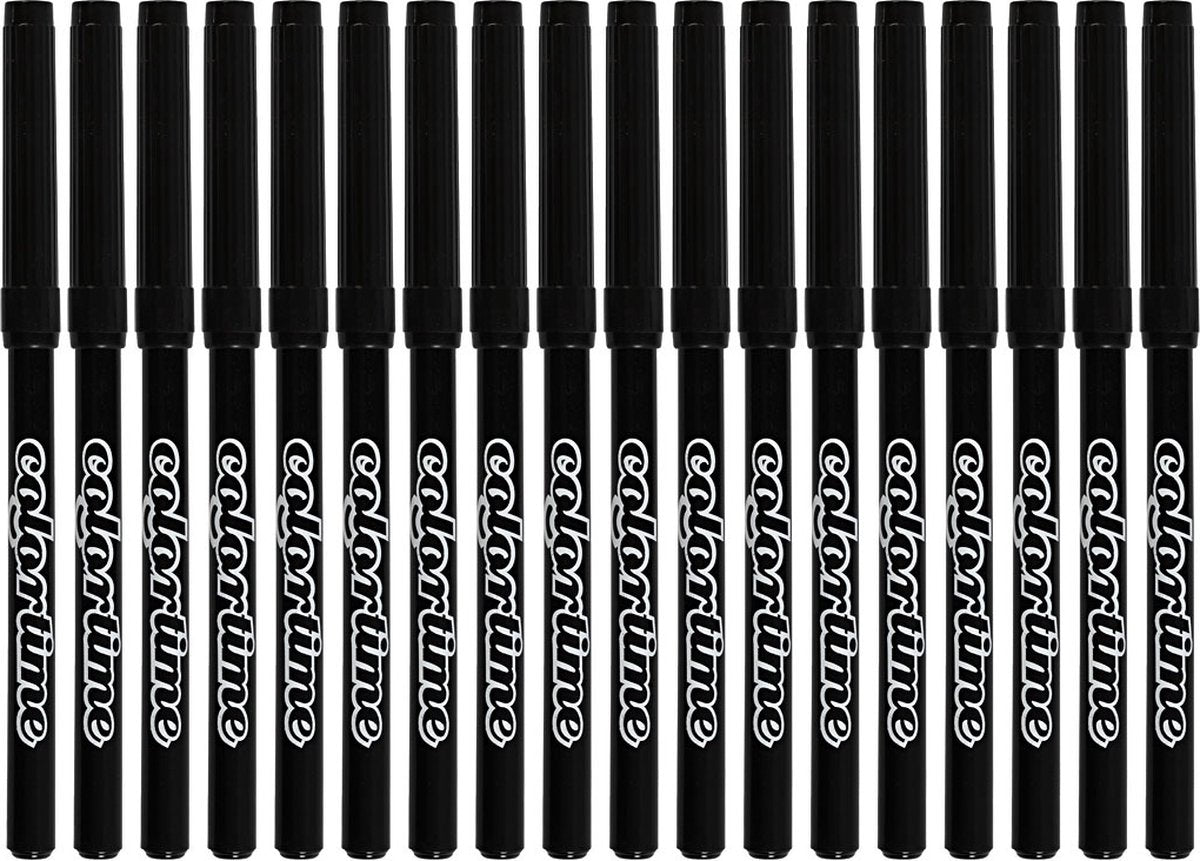 Colortime stiften lijndikte 2 mm zwart 18 stuks
