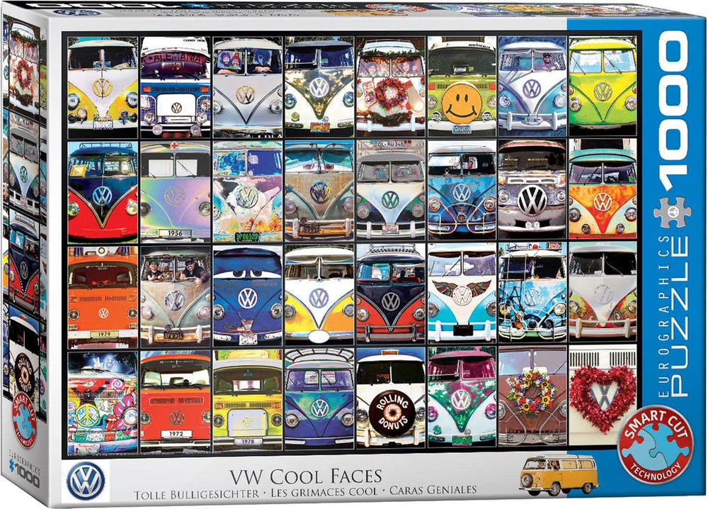 Eurographics volkswagen - vw cool faces - 1000 stukjes 68×48cm (b×h) - legpuzzel