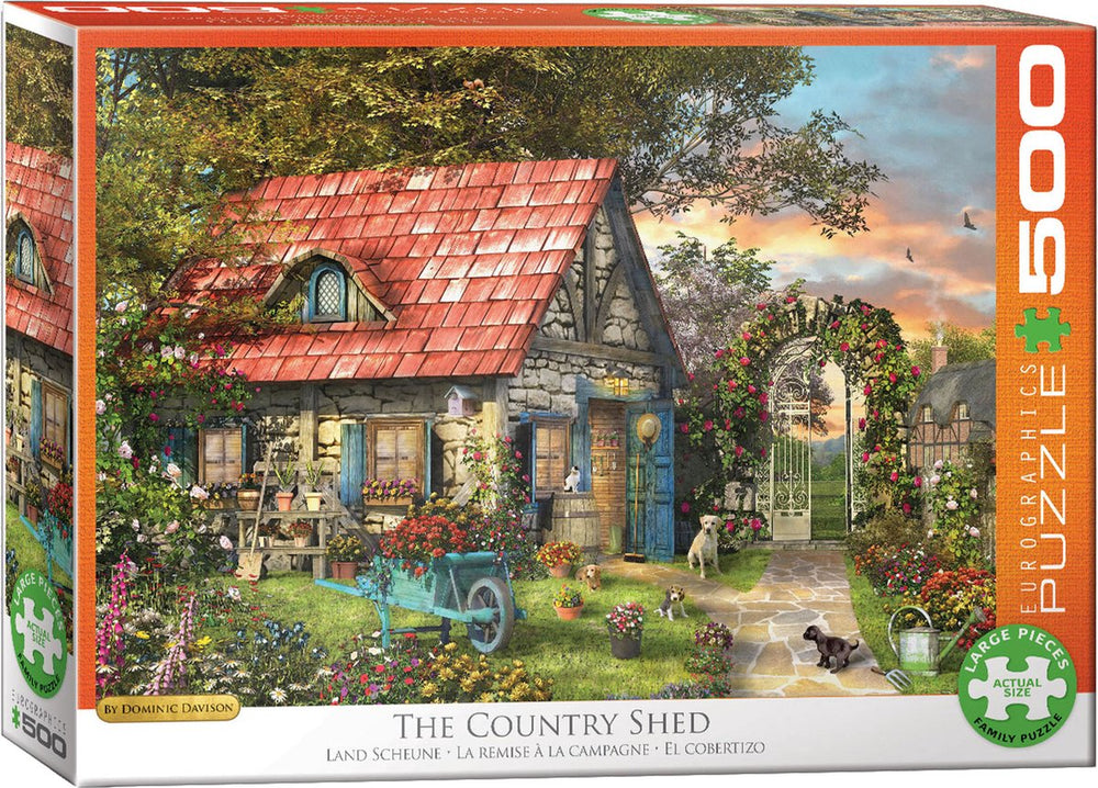 Eurographics - het landschuurtje [the country shed] - dominic davison - 500 xl stukjes 68×48cm (b×h) - familie legpuzzel
