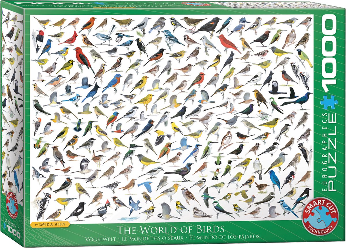 Eurographics - de wereld van vogels [the world of birds] - david sibley - 1000 stukjes 68×48cm (b×h) - legpuzzel