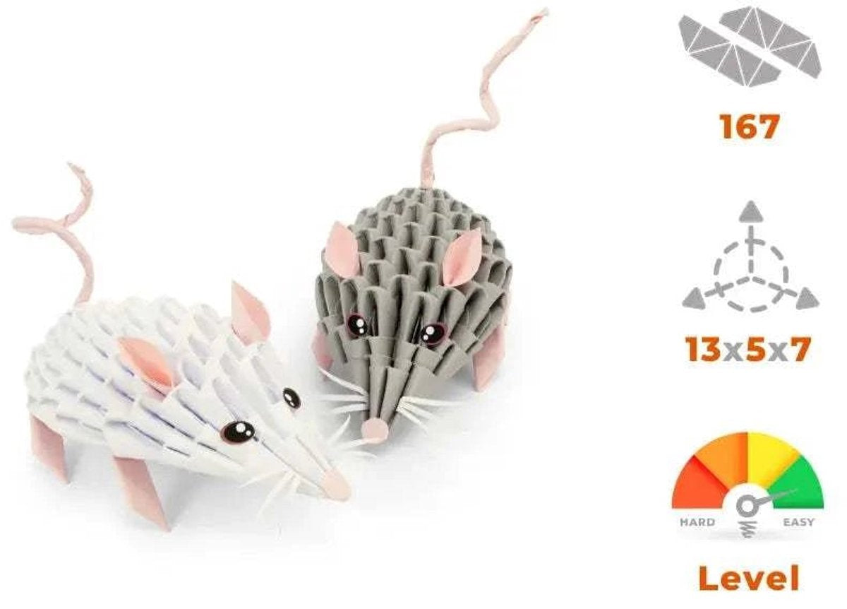 Alexander toys origami 3d mice - 168pcs
