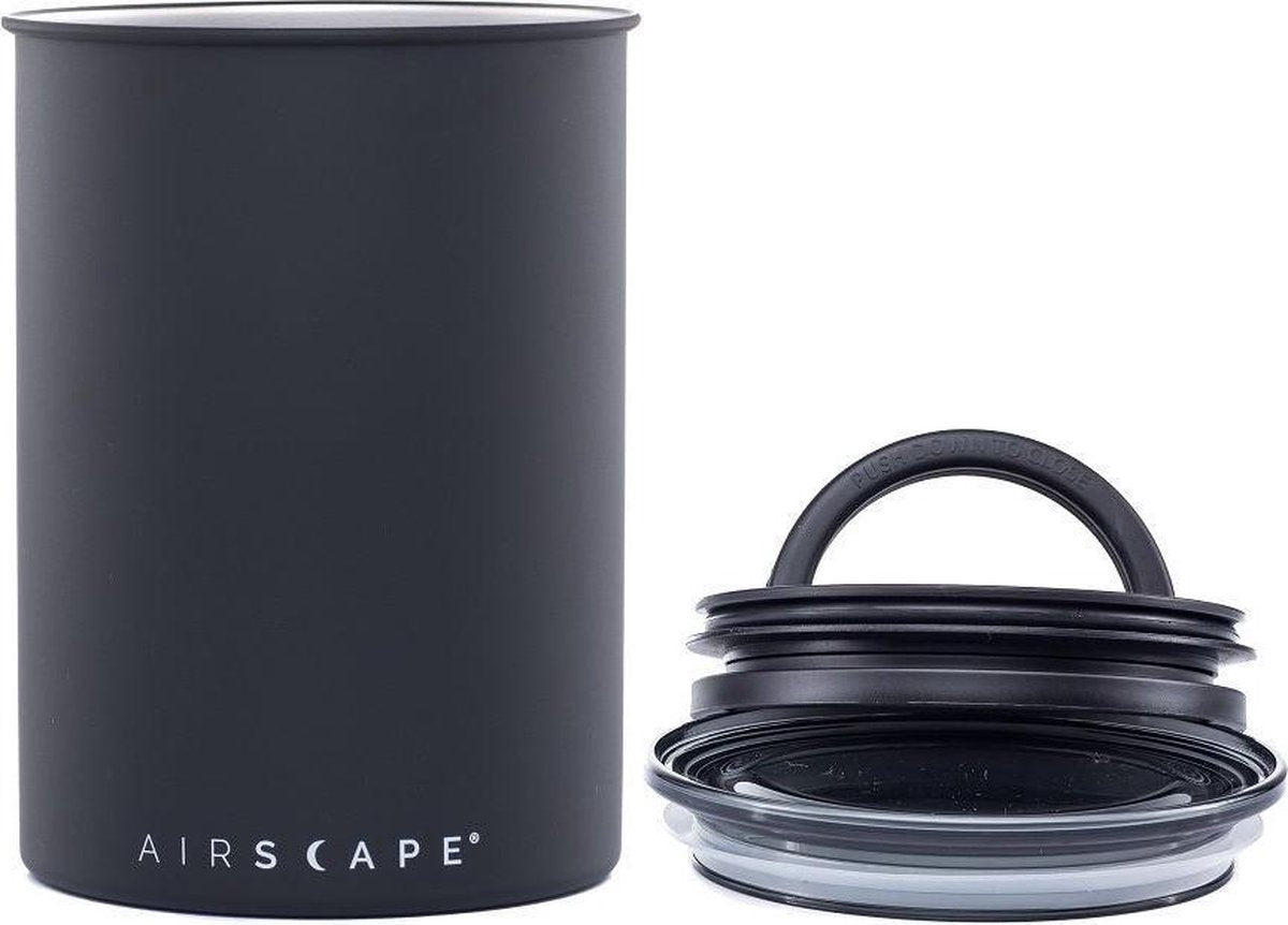 Planetary design usa - airscape® classic 500gr. - charcoal - voorraadpot - voorraadbus koffie - voorraadblik - luchtdicht en vers - rvs