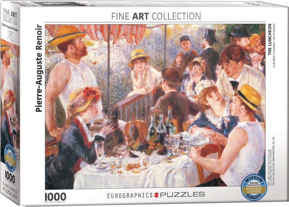 Eurographics - de maaltijd [le déjeuner] - pierre-auguste renoir - 1000 stukjes 68×48cm (b×h) - fine art legpuzzel