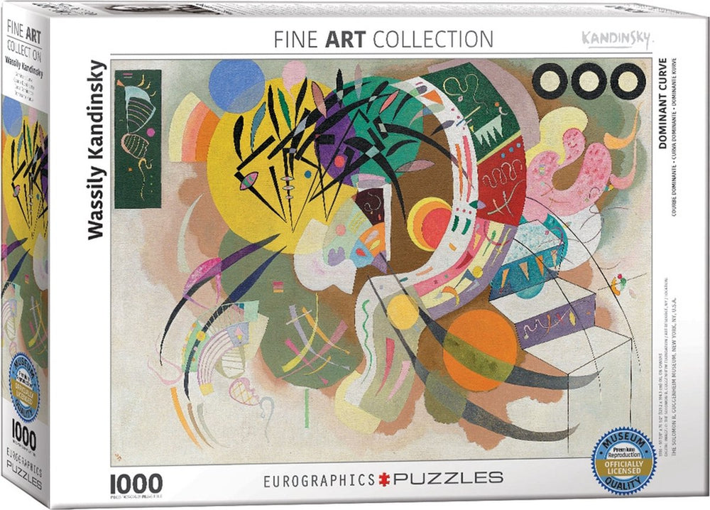 Eurographics - dominante curve [dominante kurve] - wassily kandinsky - 1000 stukjes 68×48cm (b×h) - fine art legpuzzel