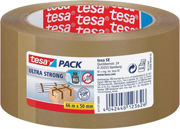 Tesa verpakkingstape ultra strong bruin