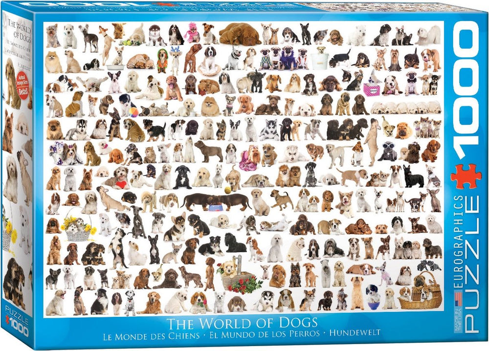 Eurographics - de wereled van honden [the world of dogs] - 1000 stukjes 68×48cm (b×h) - legpuzzel