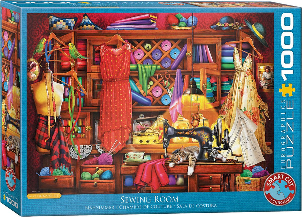 Eurographics - naaiatelier [sewing craft room] - 1000 stukjes 68×48cm (b×h) - legpuzzel