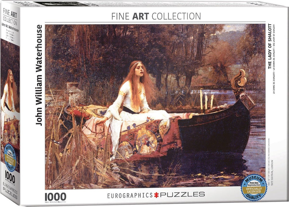 Eurographics - de vrouw van shalott [the lady of shalott] - john william waterhouse - 1000 stukjes 68×48cm (b×h) - legpuzzel