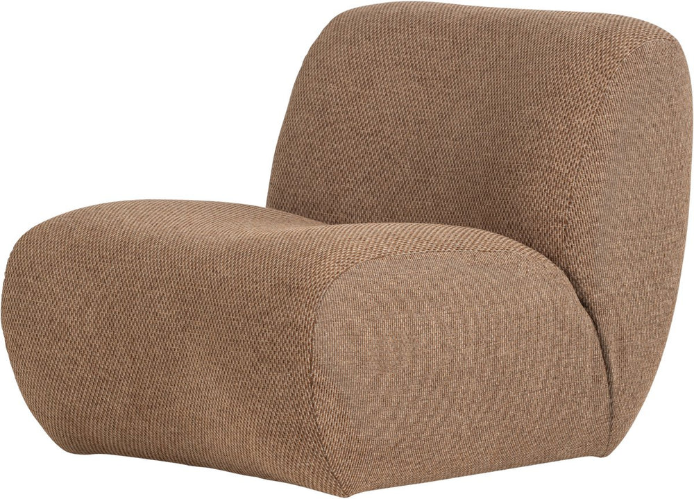 Woood nomu fauteuil grove - chenille - lichtbruin - 74x76x92