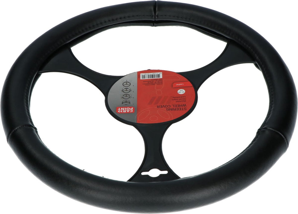 Carpoint stuurhoes leer zwart – 37-39 cm – antislip binnenzijde – meer grip comfort – universele pasvorm