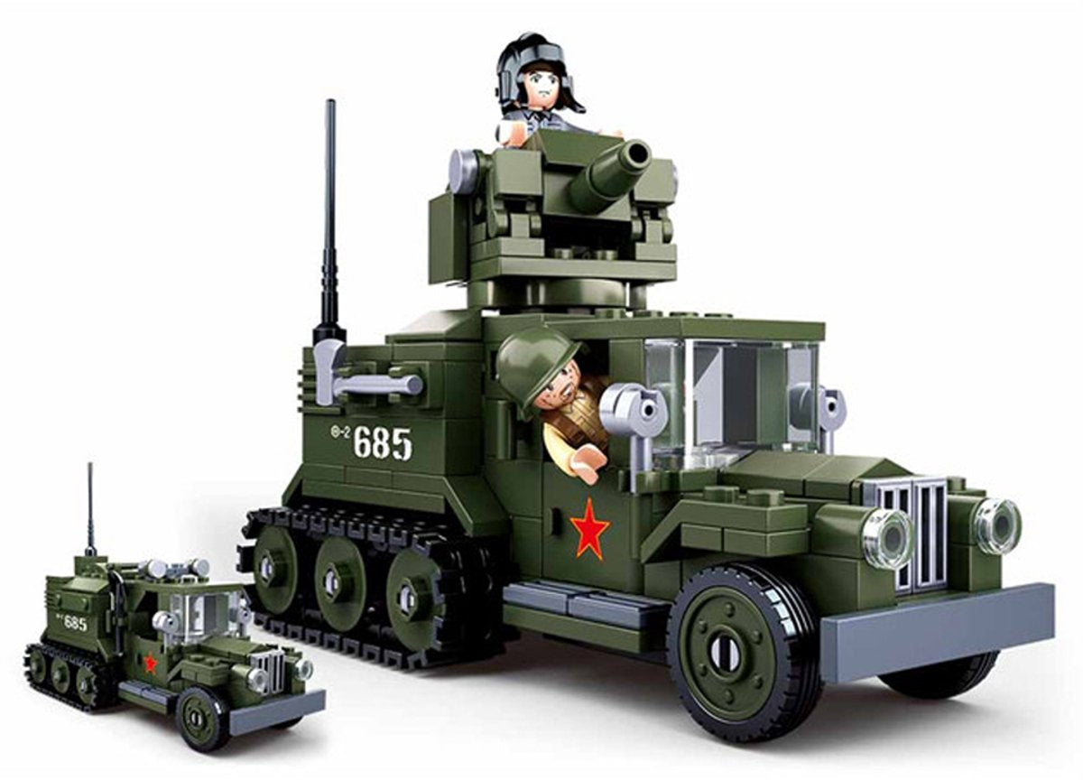 Sluban wwii - gas geallieerde halftrack 2in1