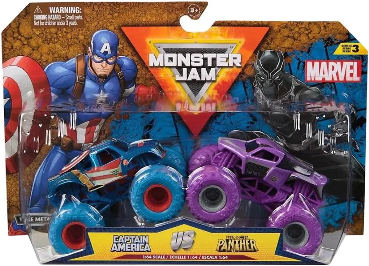 Monster jam 1:64 2 pack marvel (kont)