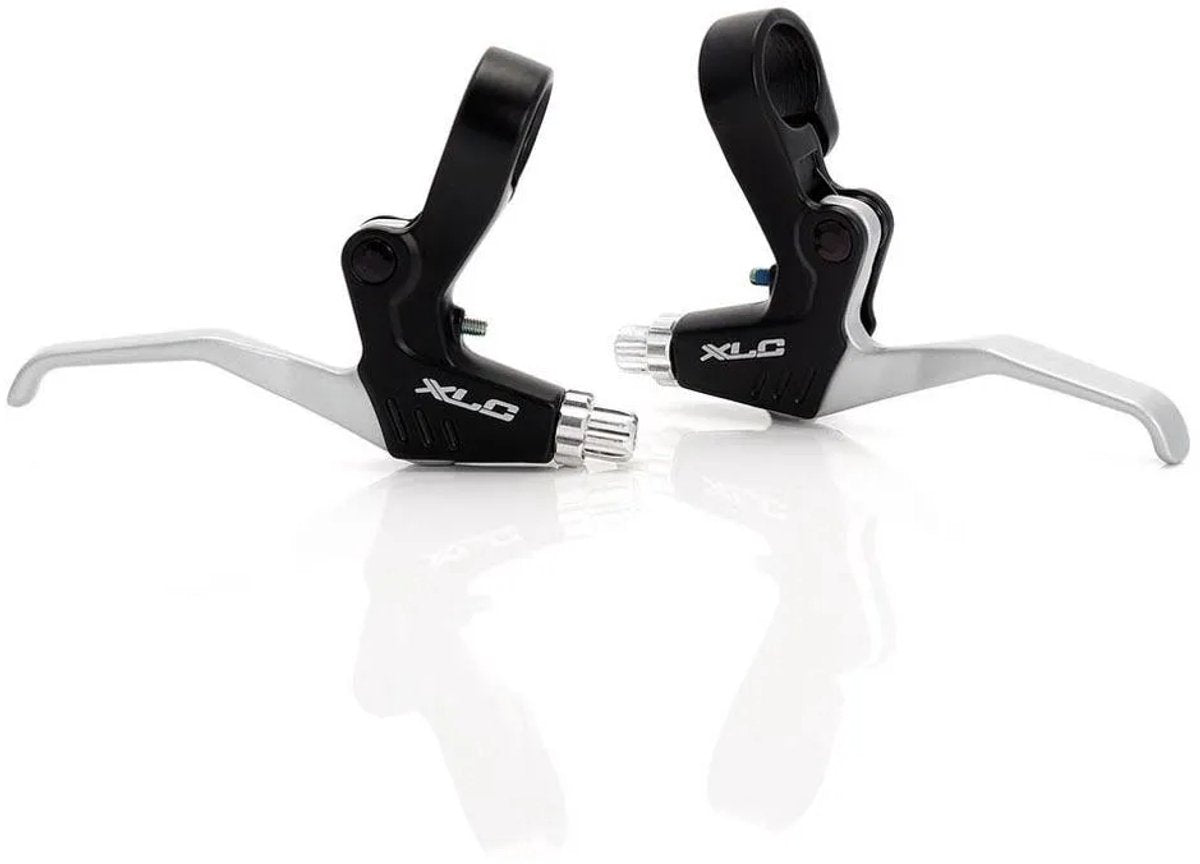 Xlc remgreep bl-v01 – voor v-brake – duimschakelaar – aluminium – zwart zilver - links