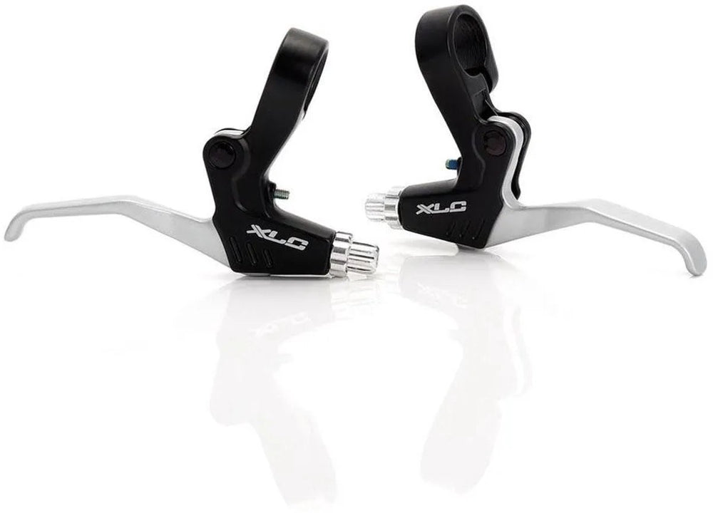 Xlc remgreep bl-v01 – voor v-brake – duimschakelaar – aluminium – zwart zilver - links