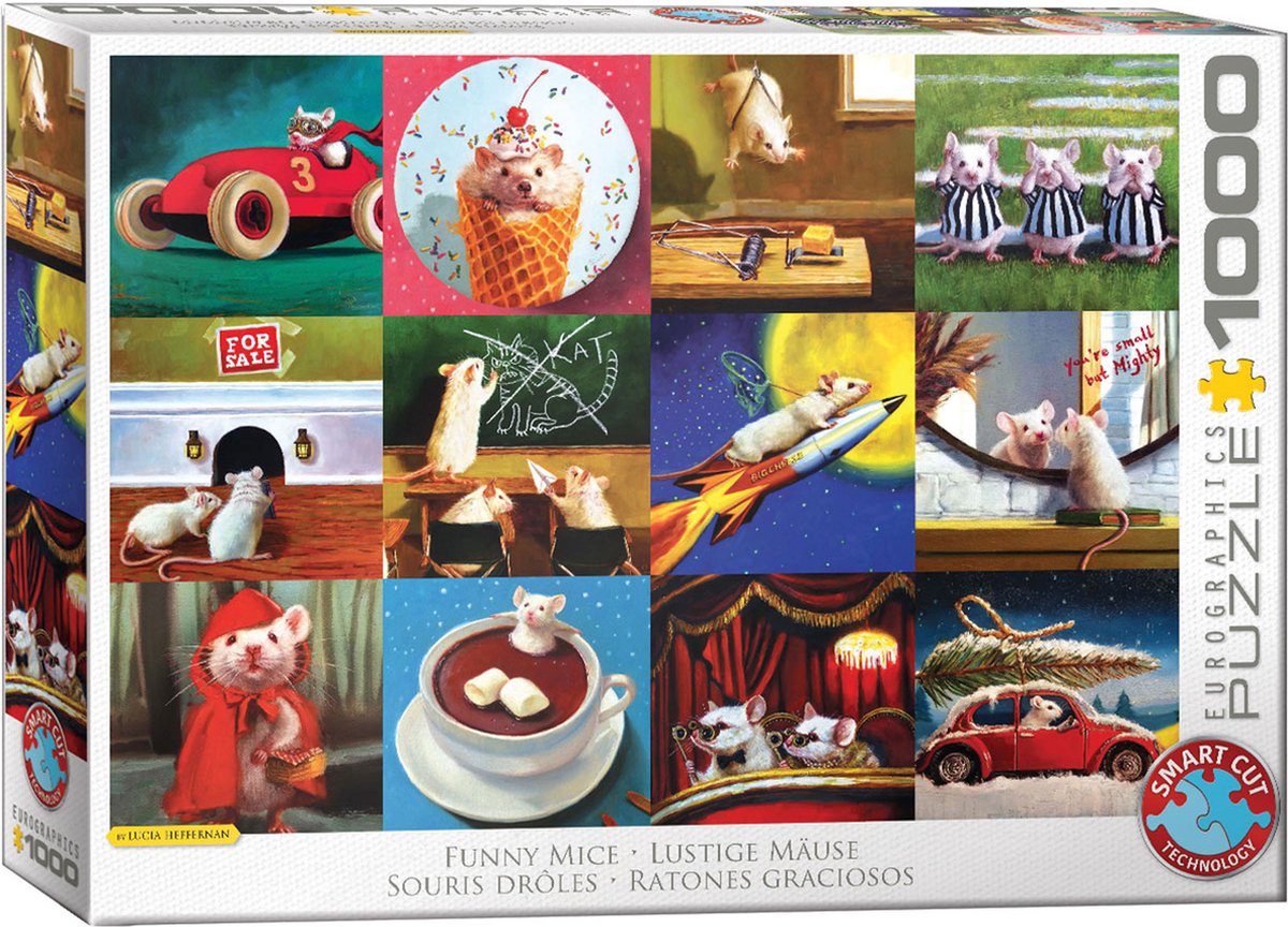 Eurographics - grappige muizen [funny mice] - lucia heffernan - 1000 stukjes 68×48cm (b×h) - legpuzzel