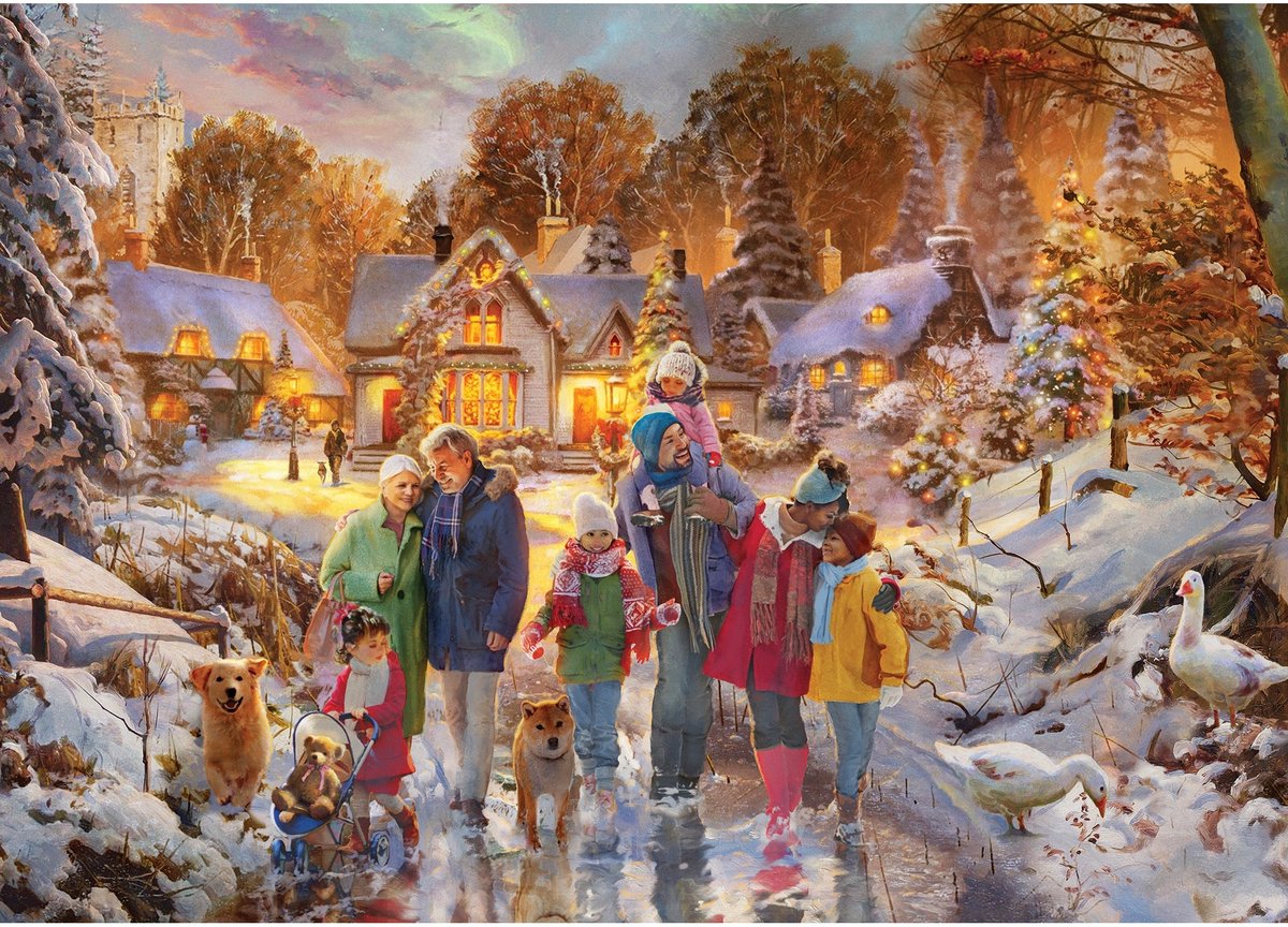 Gibsons - boxing day stroll (door simon mendez) - 500 stukjes 48×34cm (b×h) - legpuzzel voor volwassenen