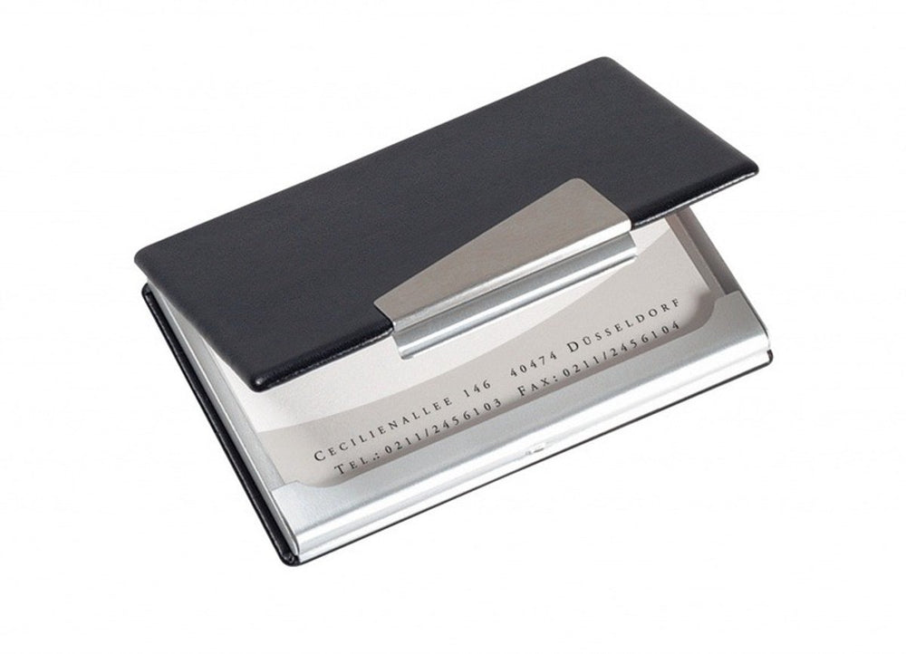 Sigel visitekaartjes houder - aluminium - voor 20 kaartjes - si-vz131
