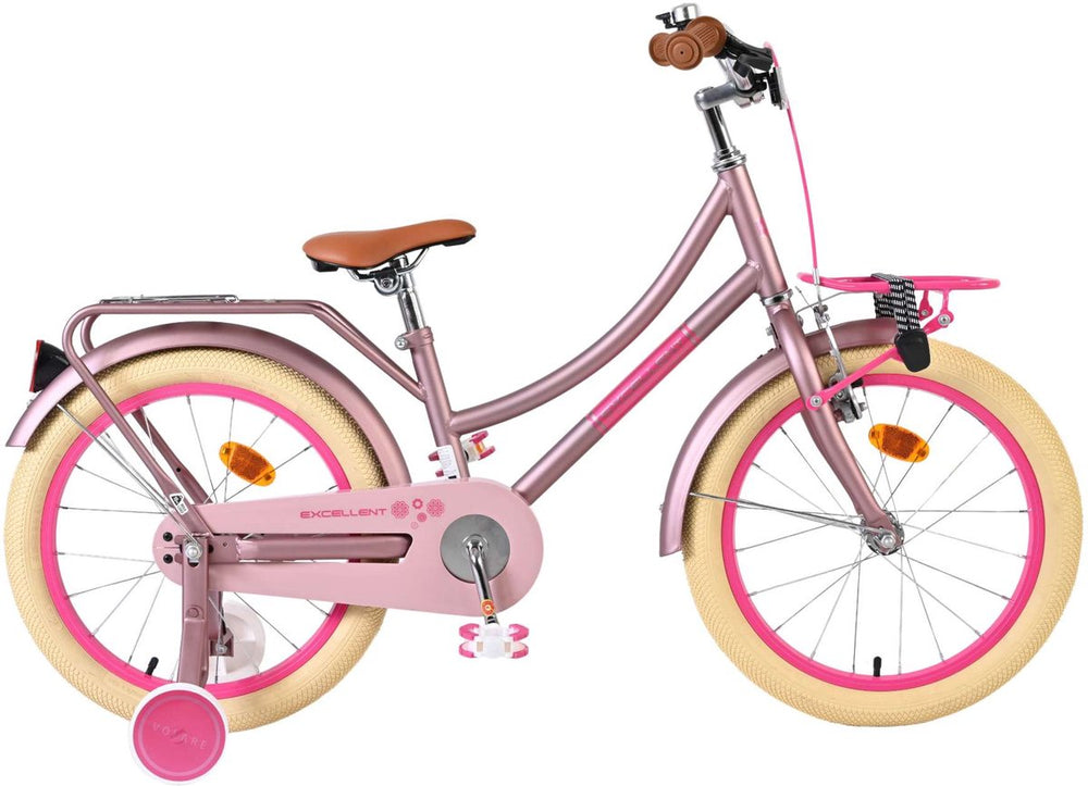 Volare Excellent Kinderfiets - Meisjes - 18 inch - Wit - 95% afgemonteerd