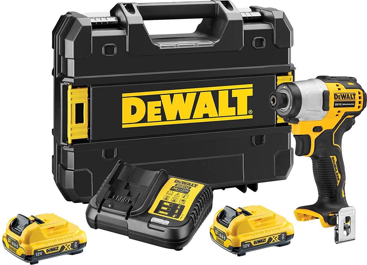 Dewalt dcf801d2 accu slagschroevendraaier 163nm 12v xr 2.0ah in tstak