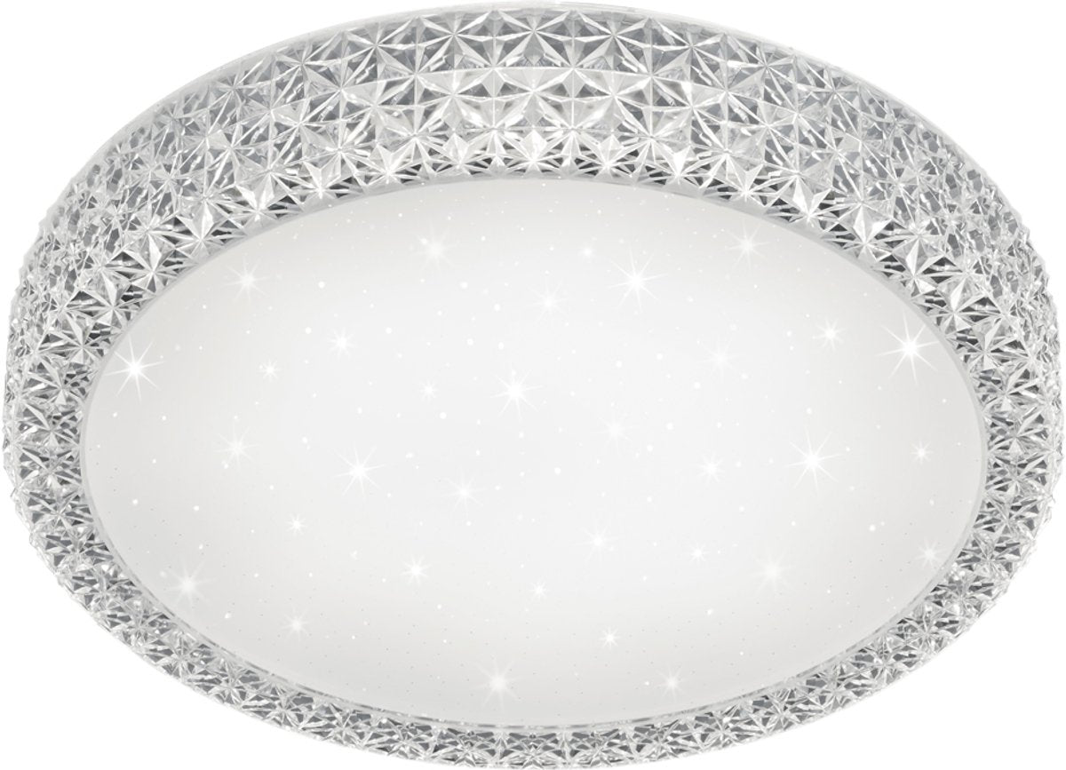 Rl live your light reality pegasus plafonniere - wit - incl. 1x led 24w - d: 39 cm - sterreneffect - dimbaar via schakelaar