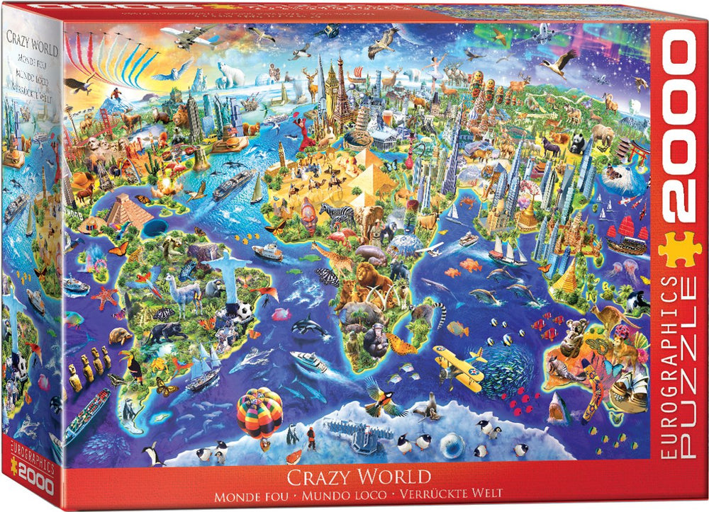 Eurographics - gekke wereld [crazy world] - 2000 stukjes 97×68cm (b×h) - legpuzzel
