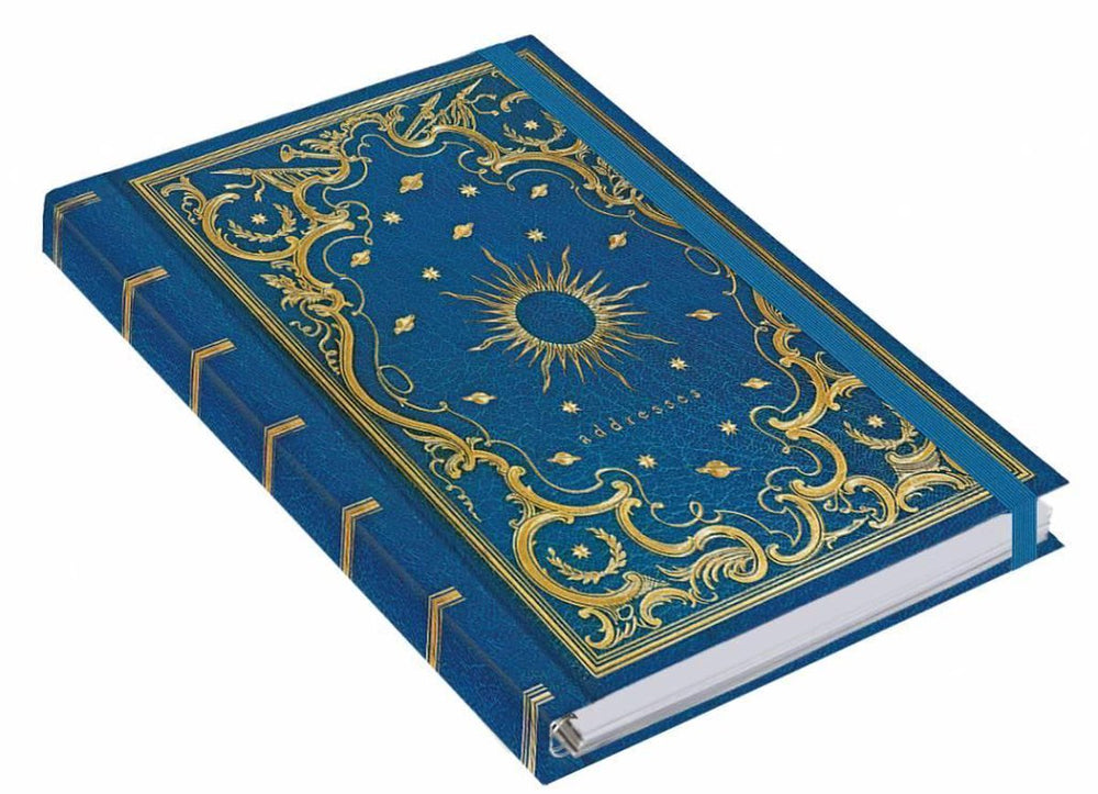 Peter pauper adressbook - celestial - 11x15 cm - met elastieksluiting - 11x15 cm