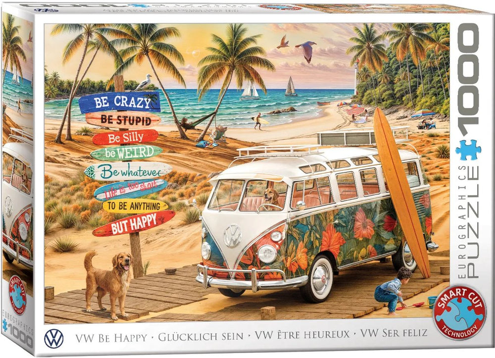 Eurographics - vw gelukkig zijn [be happy] - 1000 stukjes 68×48cm (b×h) - legpuzzel