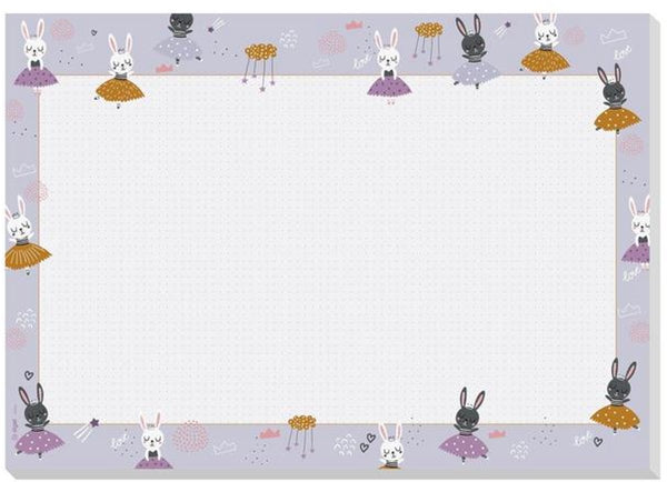Sigel bureauonderlegger bunny ballerinas formaat a3 30 vel afscheurbaar