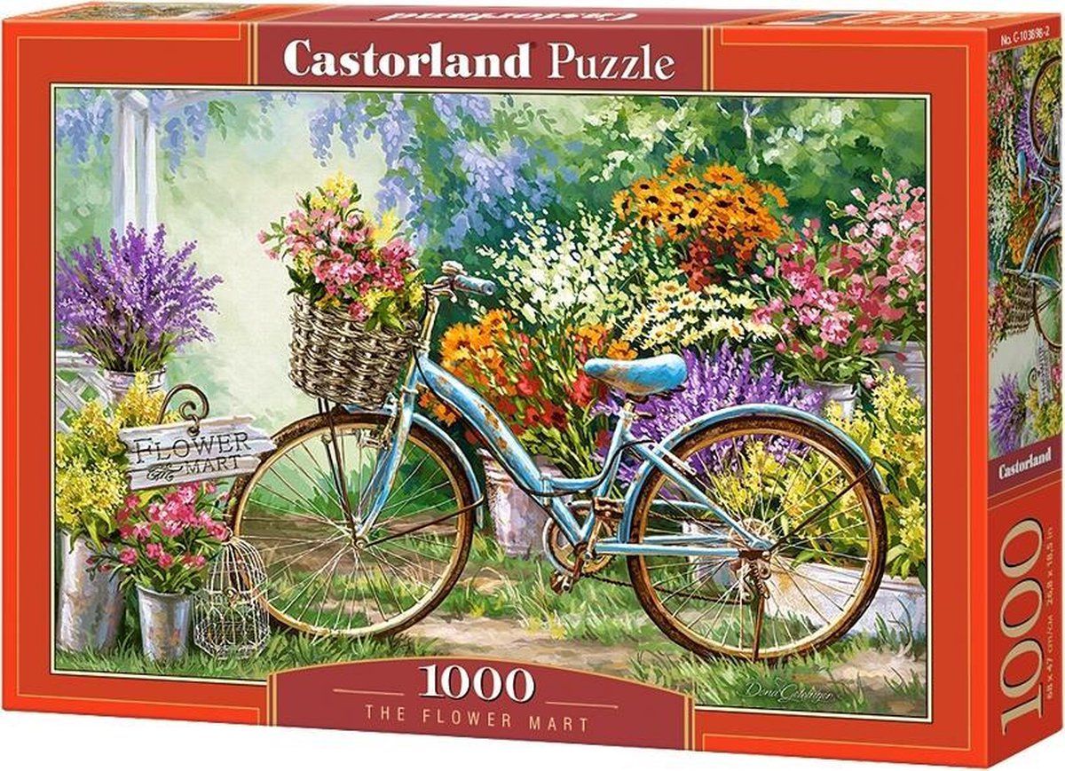 Castorland the flower mart – puzzel – 1.000 stukjes – satijnen afwerking – perfecte pasvorm – europese kwaliteit