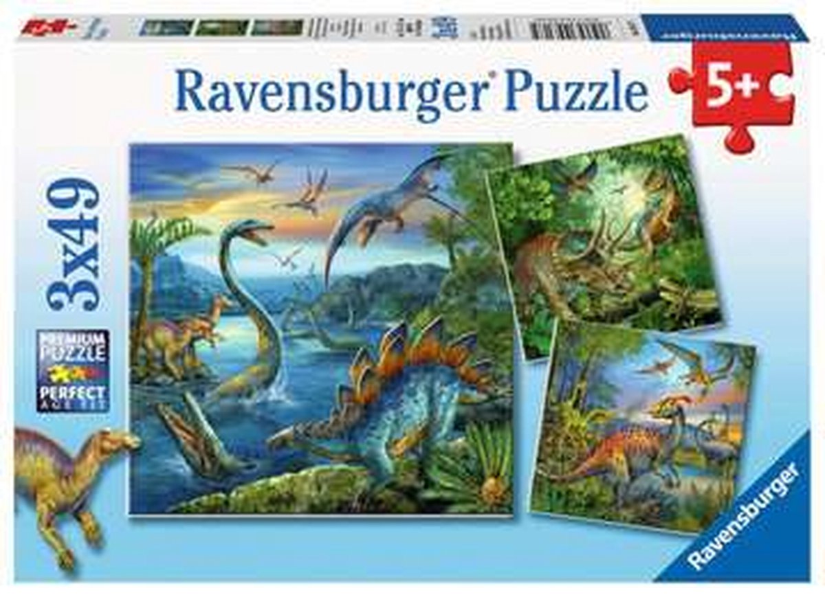 Ravensburger dinosaur puzzle 3x49 pieces