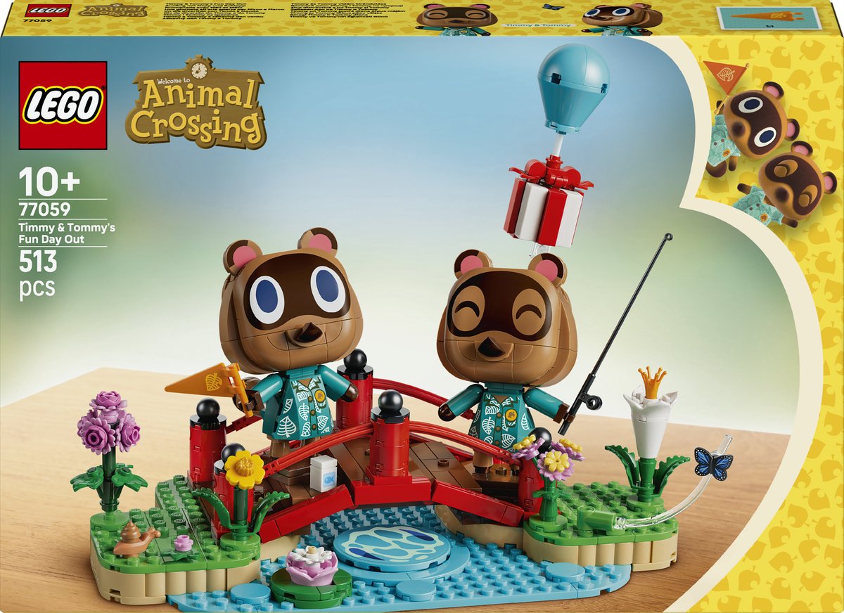 Lego animal crossing dagje vrij met timmy en tommy game speelgoed voor kinderen 77059