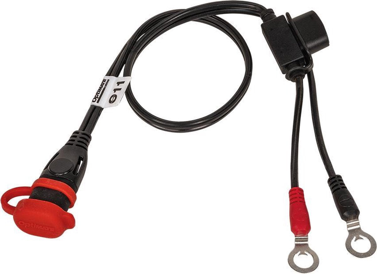 Optimate o-11 accukabel met sae connector 15a zekering 50cm – heavy duty permanente accuaansluiting met m8 m10 ringogen voor auto, motor boot