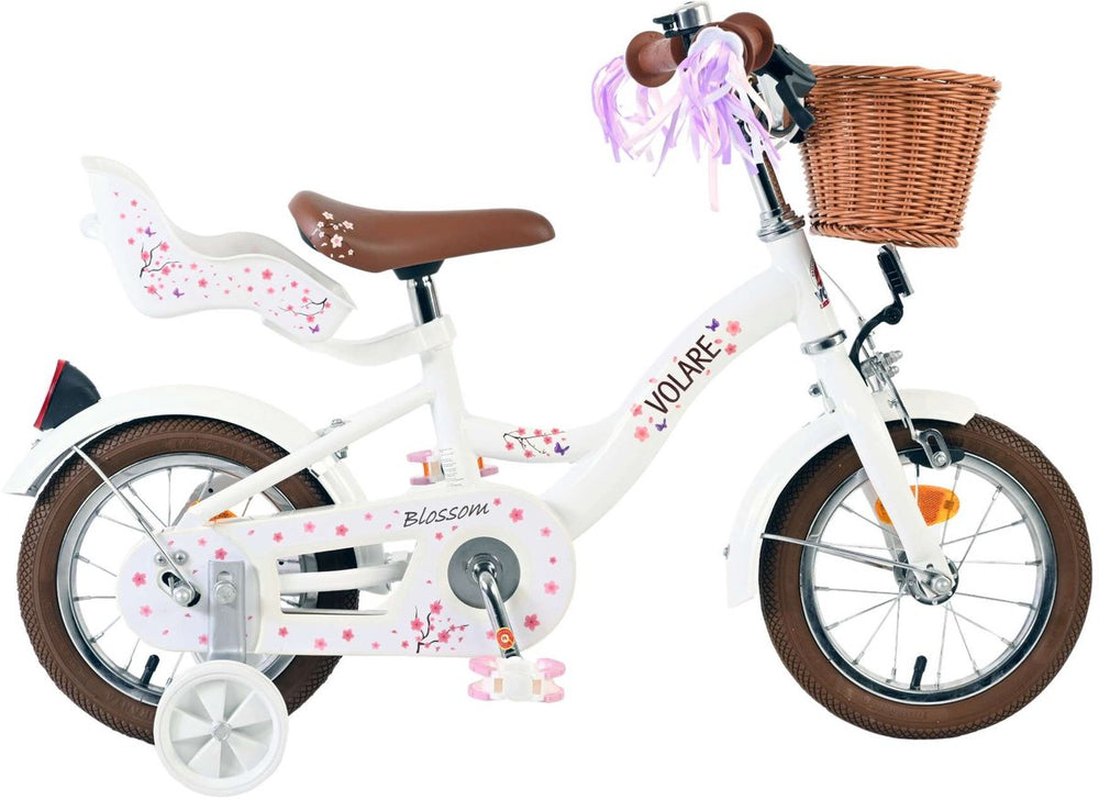 Volare bloesem kinderfiets - meisjes - 12 inch - wit