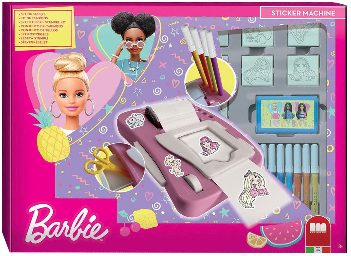 Multiprint Barbie stickermachine set