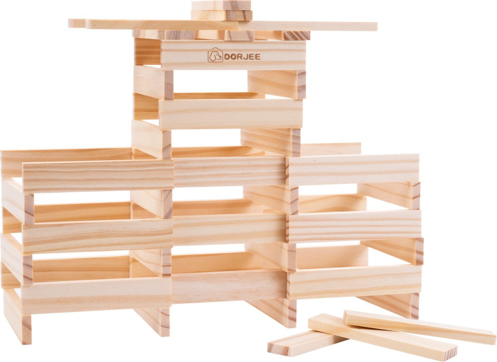 Bouwplankjes set van 200 stuks multicolour