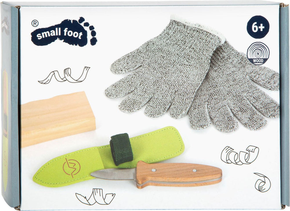 Small Foot - wood carving and whittling discovery set, 5 pcs.