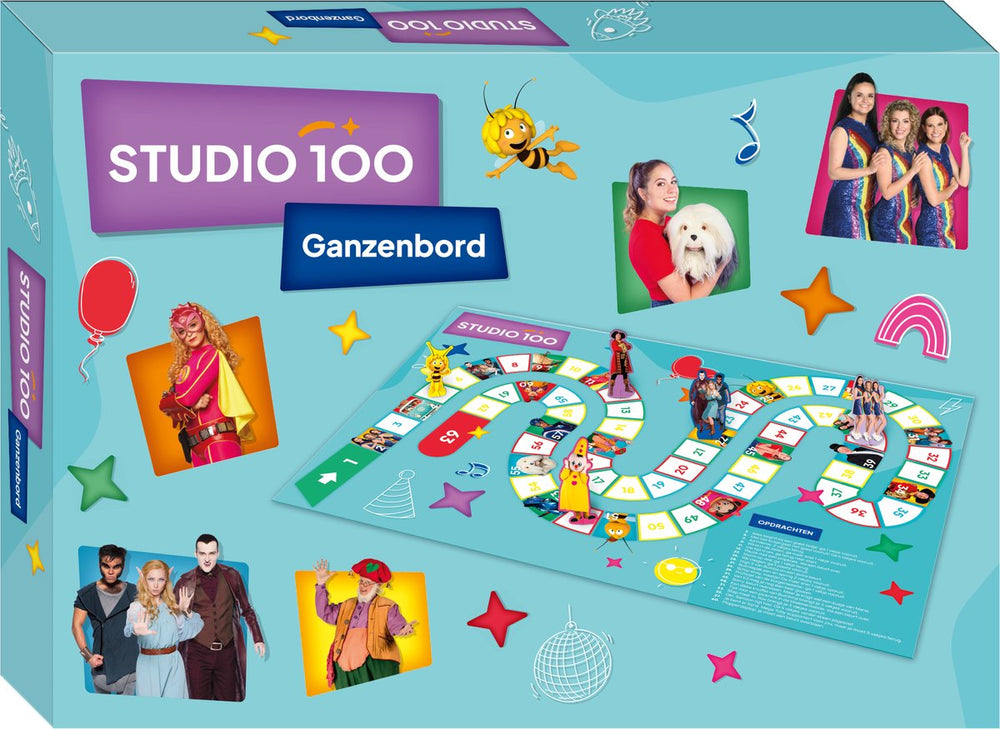 Studio 100 - spel - ganzenbord 30 jaar - met dobbelstenen en pionnen - jubileum editie