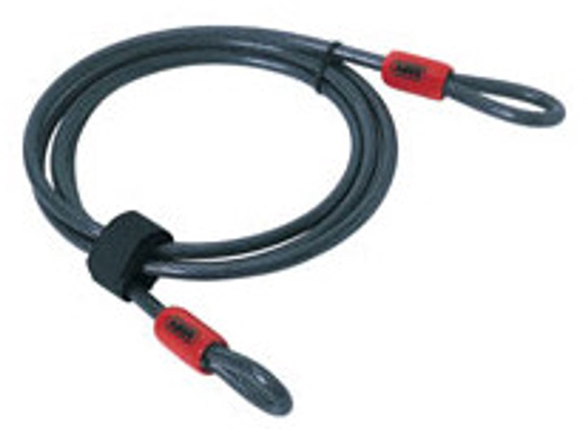 Abus -luskabel cobra 12 - staalkabel met kunststof omhulsel - beveiliging voor fiets- en motoraccessoires - 1,2 meter lang, 12 mm dik