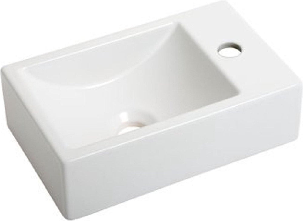 Plieger houston fontein 37x23cm 1 kraangat rechts matwit