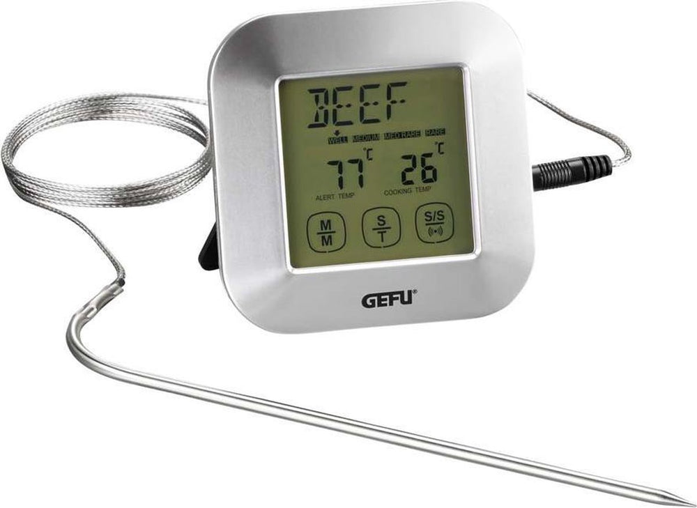 Gefu punto keukenthermometer 14 cm – rvs – tot 300°c – voor frituren, bakken en braadgerechten