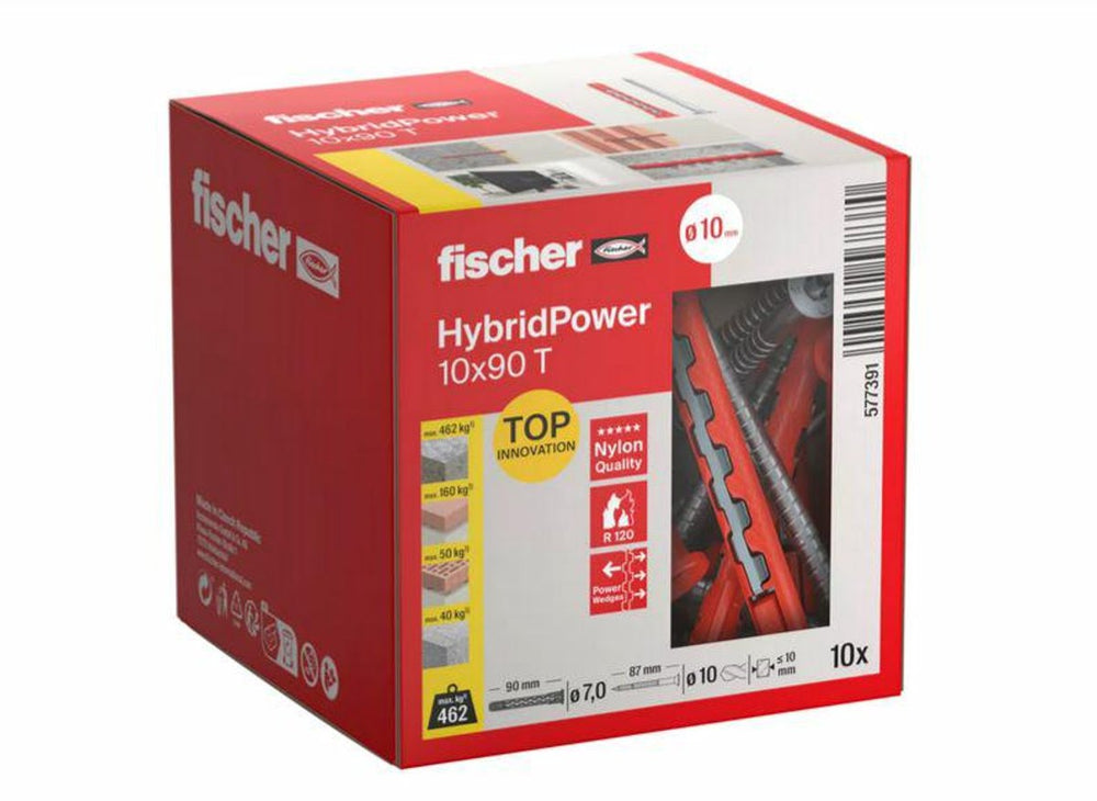 Fischer 577391 hybridpower deuvelset 90 mm 10 stuk(s)