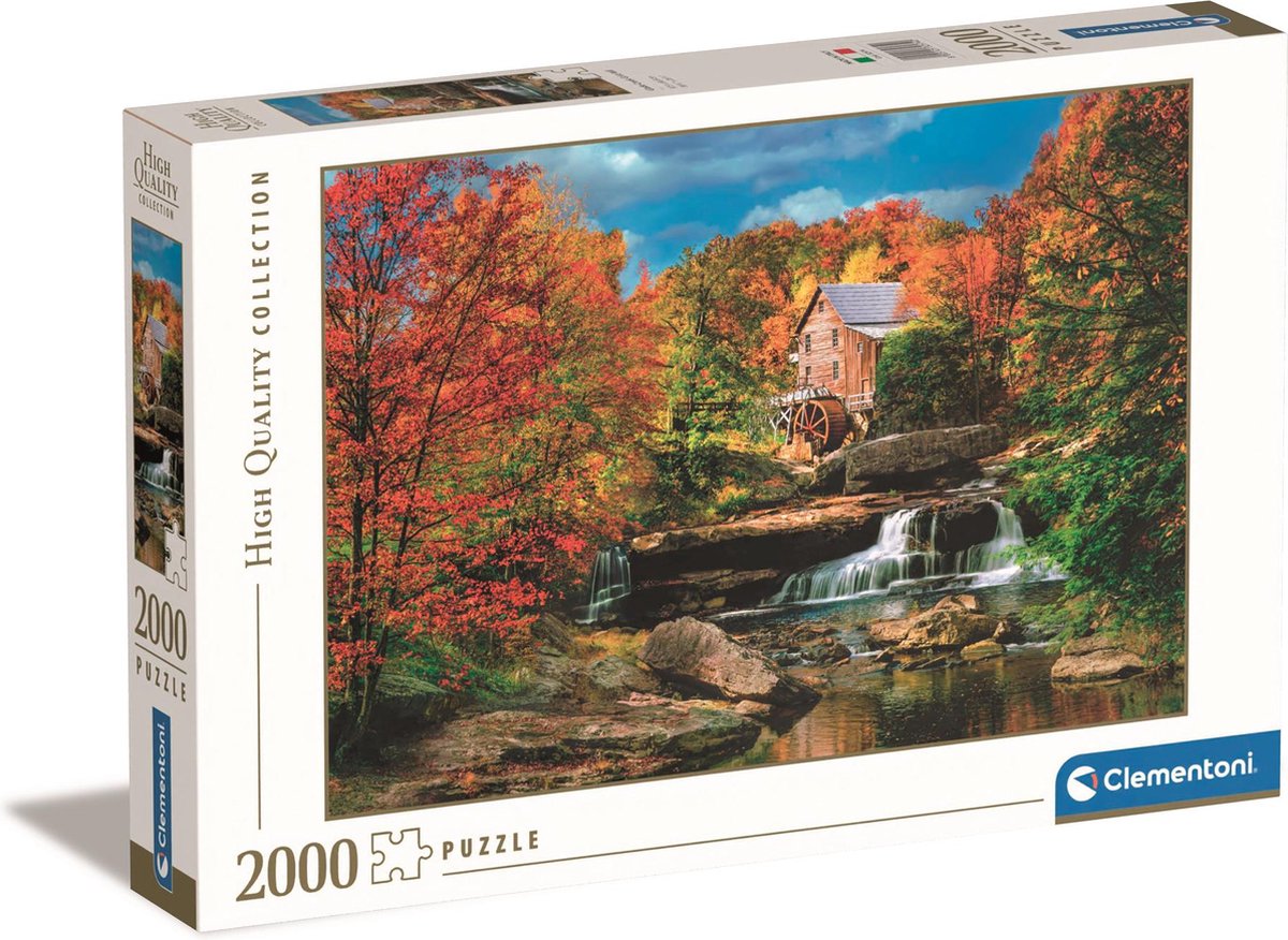Clementoni - puzzel - 2000 stukjes - glade creek grist mill - puzzel voor volwassenen