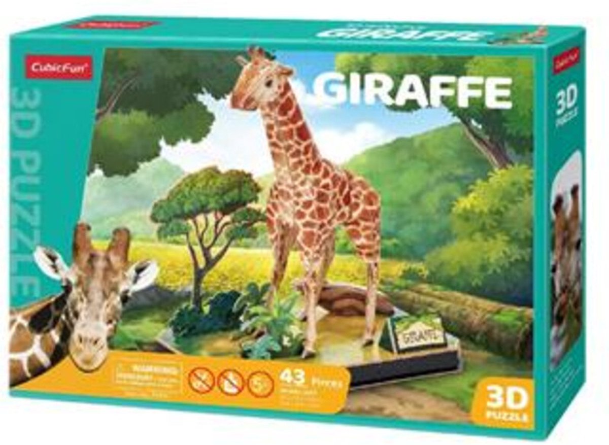 Kubieke leuke 3D puzzel giraffe