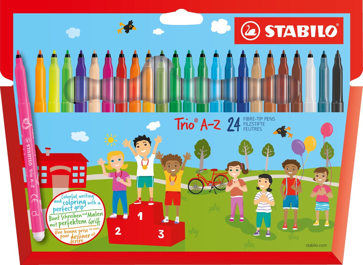 STABILO Trio Az Viltstift, 24st.